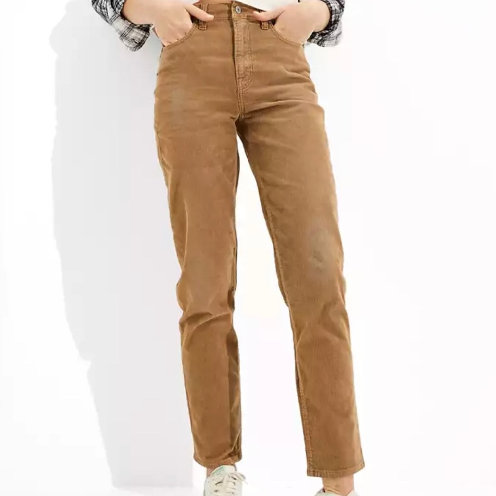 AE Corduroy high waisted straight leg pants